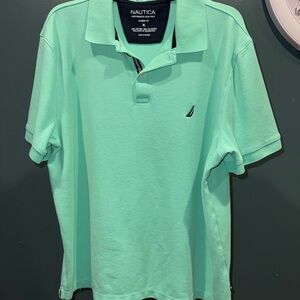 Nautica Men's Mint Green Polo Shirt